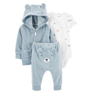 Carter's Baby 3-Piece Bear Little Cardigan Set 9 Months NWT